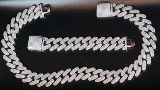 baguette diamond hip hop chains