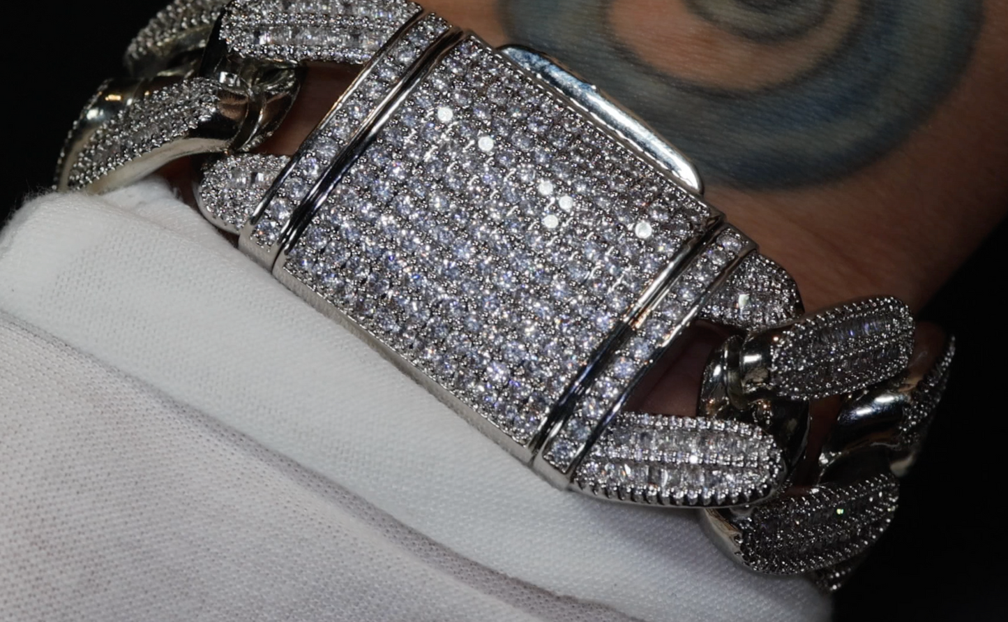 Baguette Diamond Cuban Link Chain | Iced Out Cuban Chain | Iced Out Chain | Very Big Cuban Chain