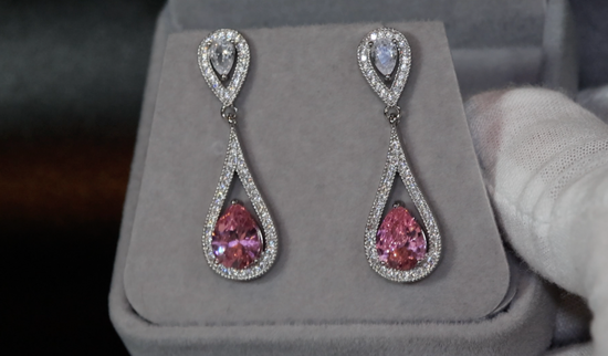 Womens Diamond Earrings | Pink Diamond Earrings