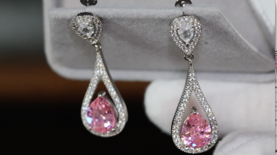 Womens Diamond Earrings | Pink Diamond Earrings