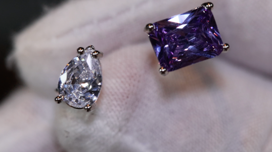 Purple ring, Purple diamond ring, Purple diamond engagement ring