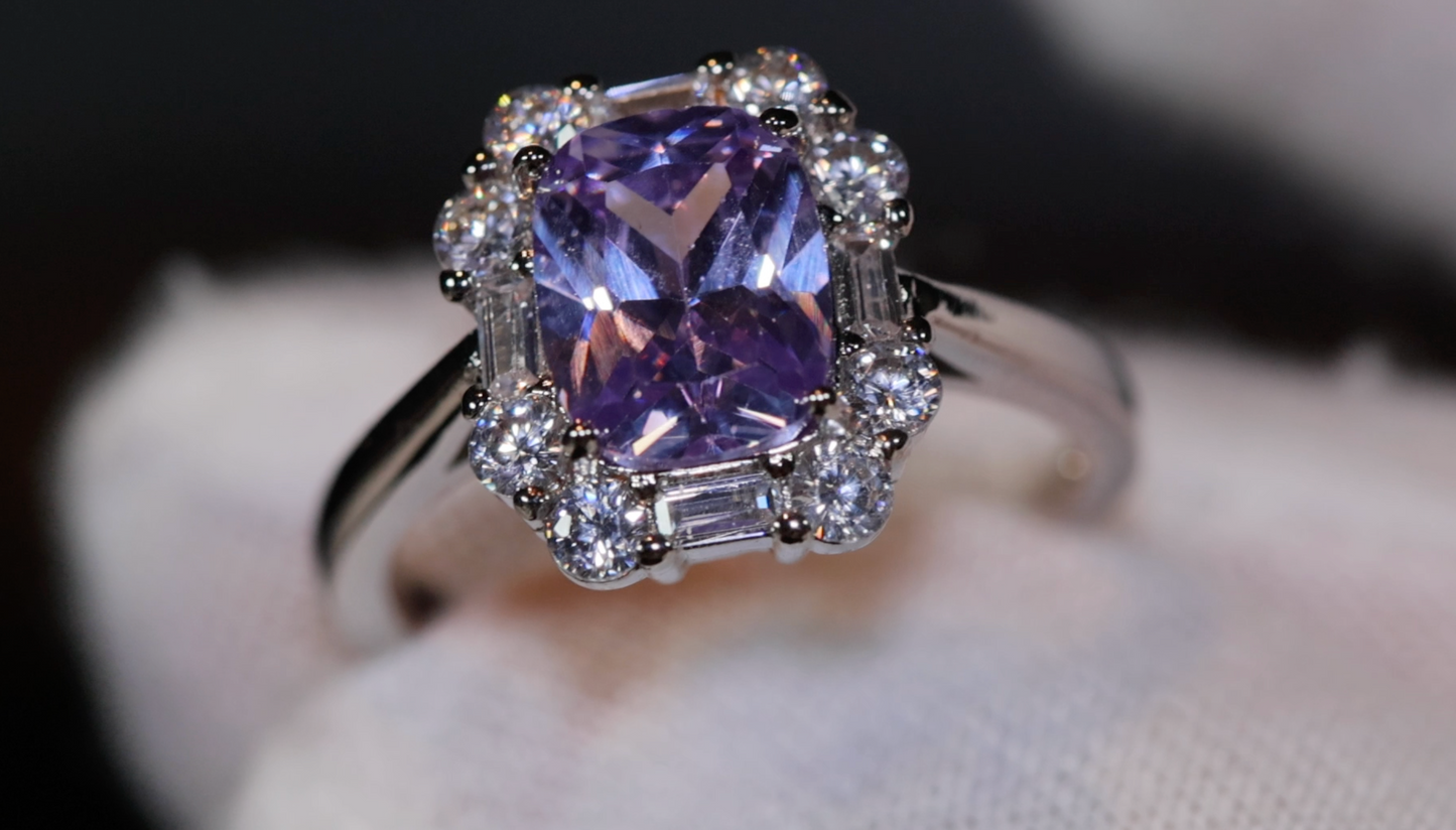 Purple Diamond Ring | Purple Diamond Engagement Ring