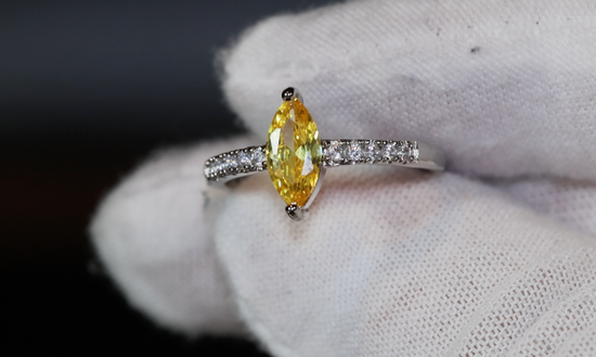 Marquise Ring | Marquise Diamond Ring | Yellow Marquise Diamond Ring