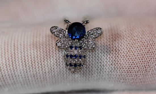 Blue Diamond Pendant | Bee Pendant | Bumble Bee Pendant