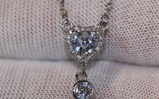 Blue Diamond Pendant | Teardrop Pendant | Blue Pear Cut Diamond Pendant