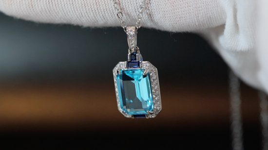 Blue Diamond Necklace | Blue Diamond Pendant