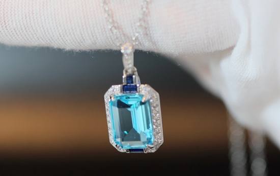 Blue Diamond Necklace | Blue Diamond Pendant