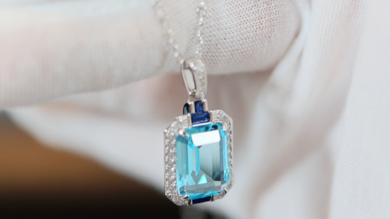 Blue Diamond Necklace | Blue Diamond Pendant