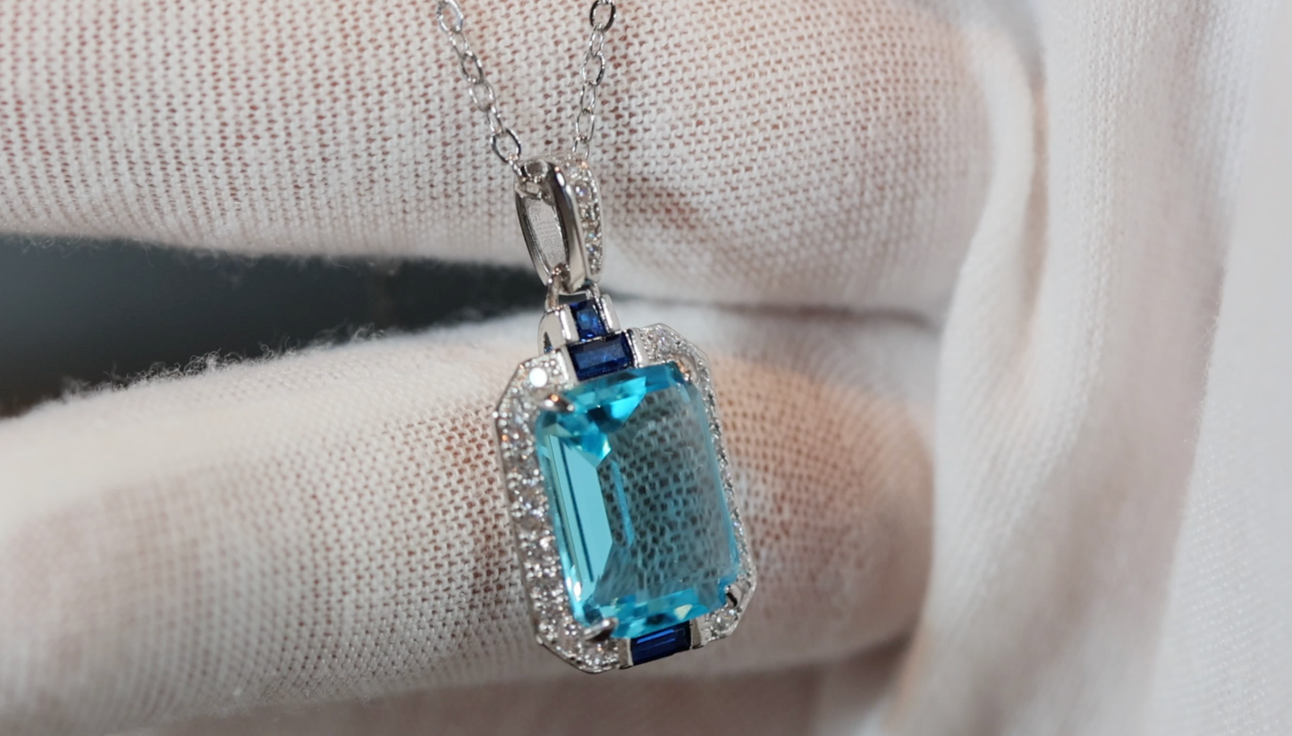 Blue Diamond Necklace | Blue Diamond Pendant