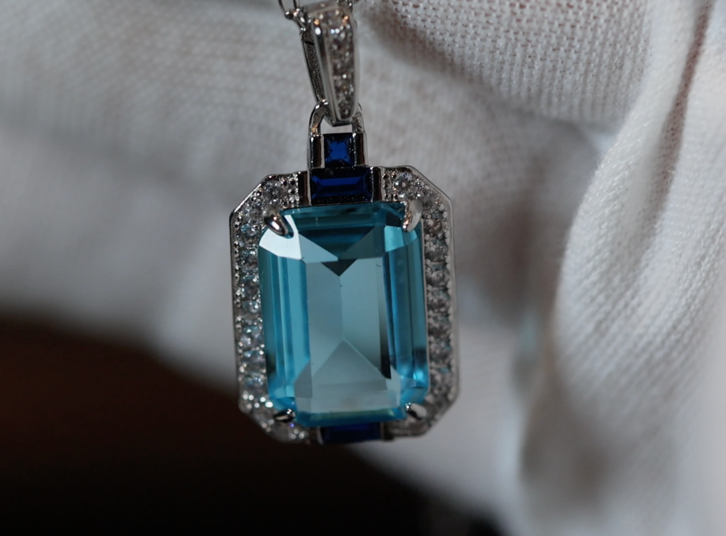 Blue Diamond Necklace | Blue Diamond Pendant