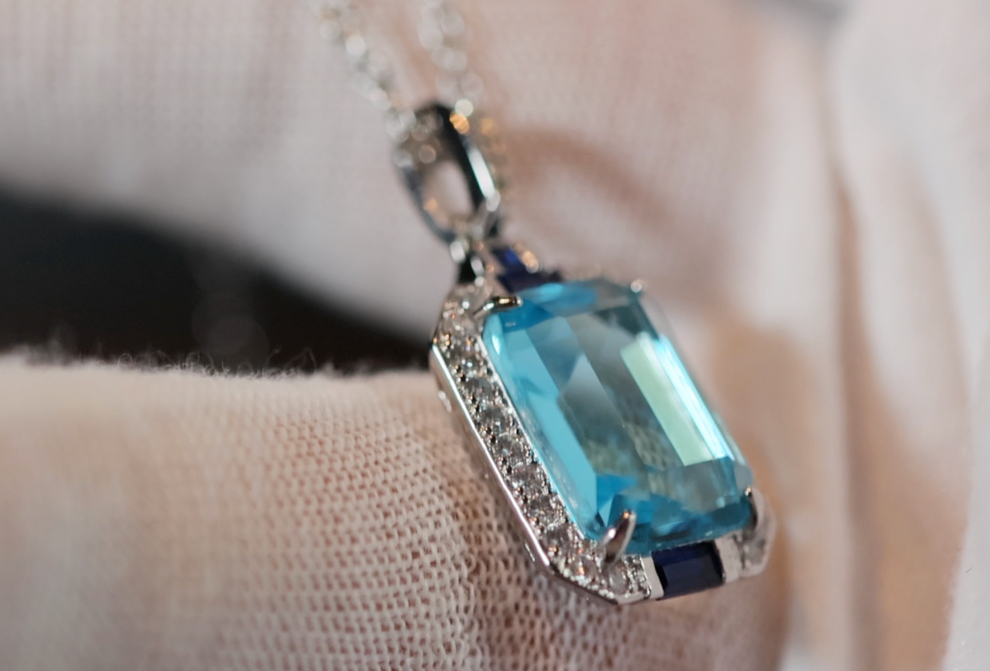 Blue Diamond Necklace | Blue Diamond Pendant