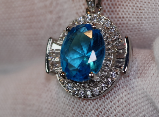 Blue Diamond Necklace | Womens Blue Diamond Pendant