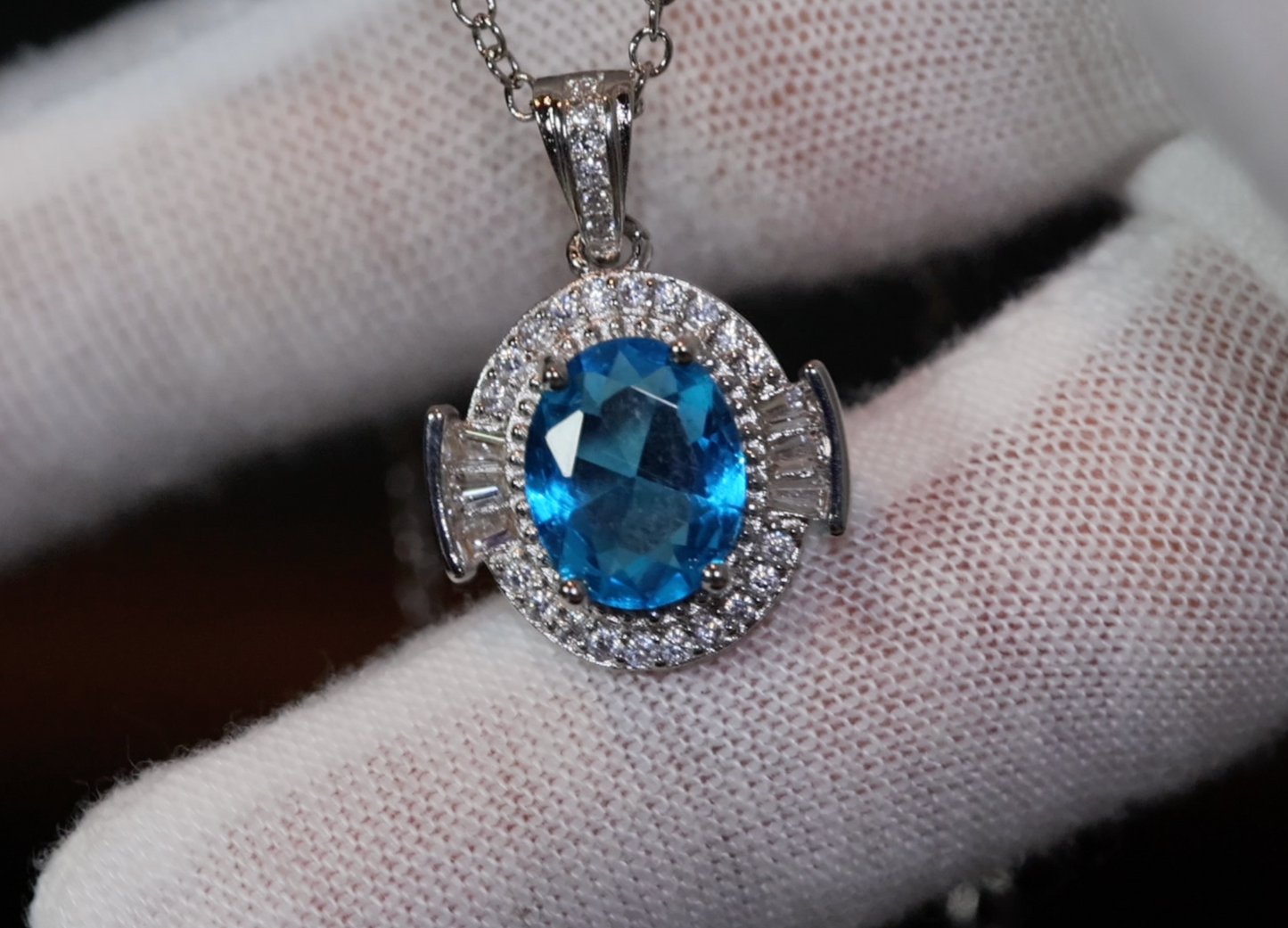 Blue Diamond Necklace | Womens Blue Diamond Pendant