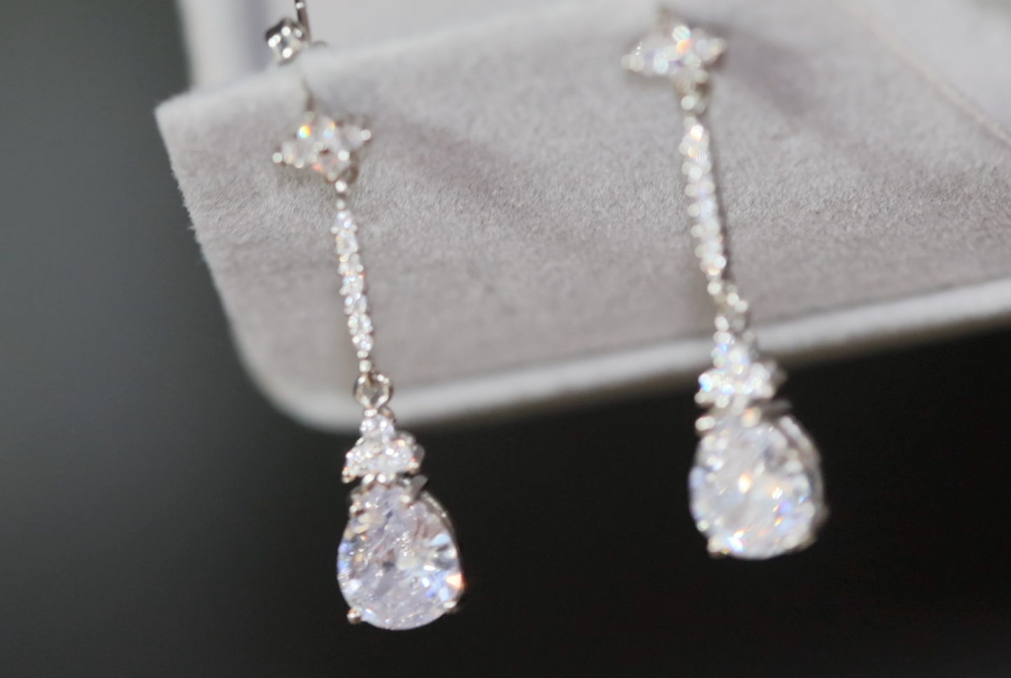 Wedding diamond earrings