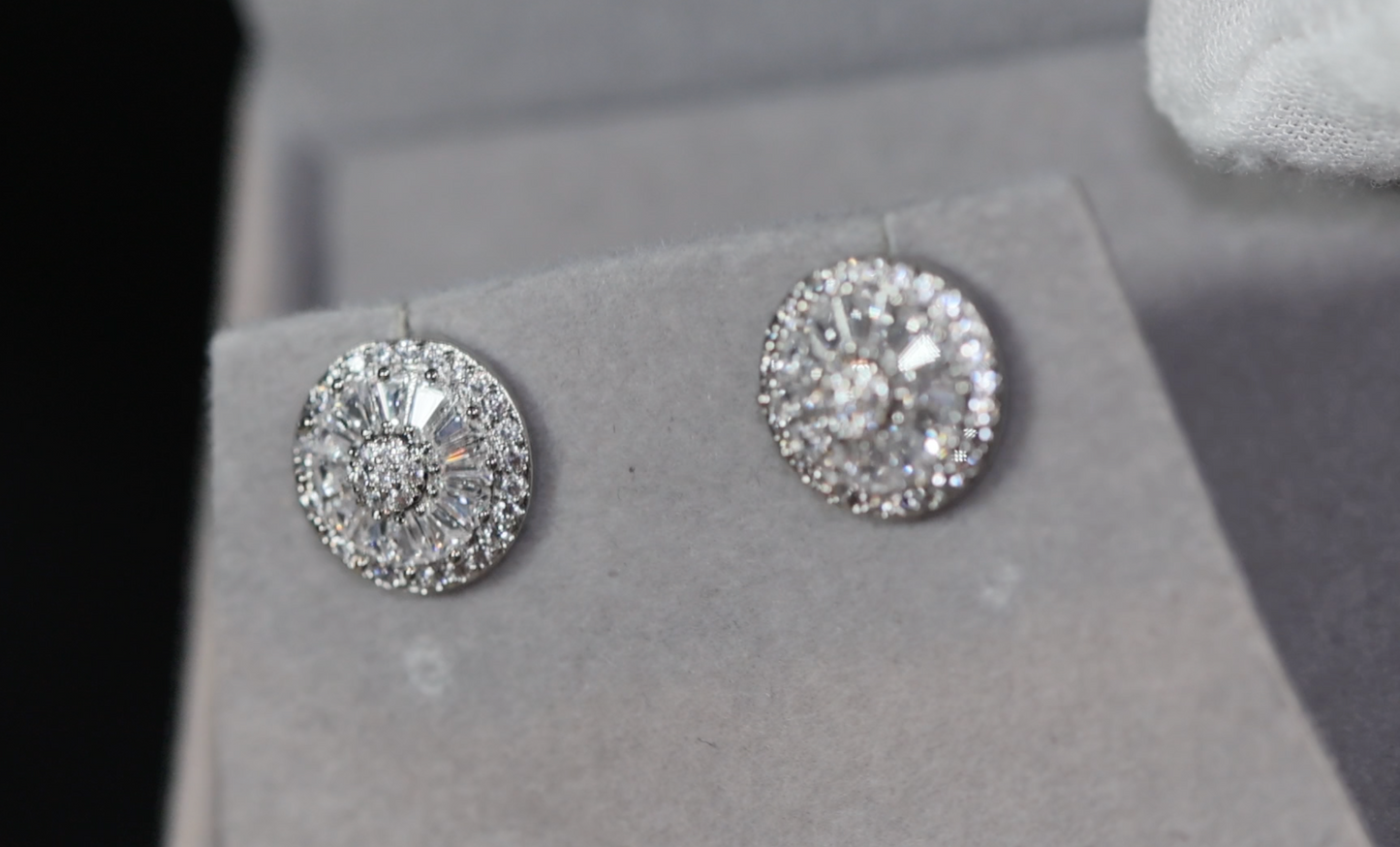 Baguette Cut Diamond Ear Studs