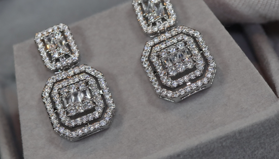 Bridal diamond earrings