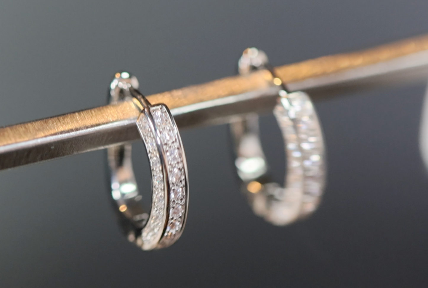 Womens Diamond Hoop Earrings | Hoop Earrings | Womens Earrings