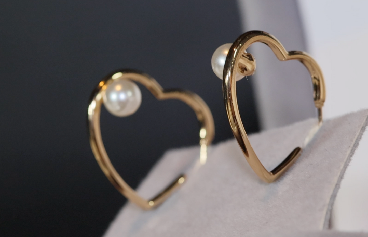 Gold Heart Earrings