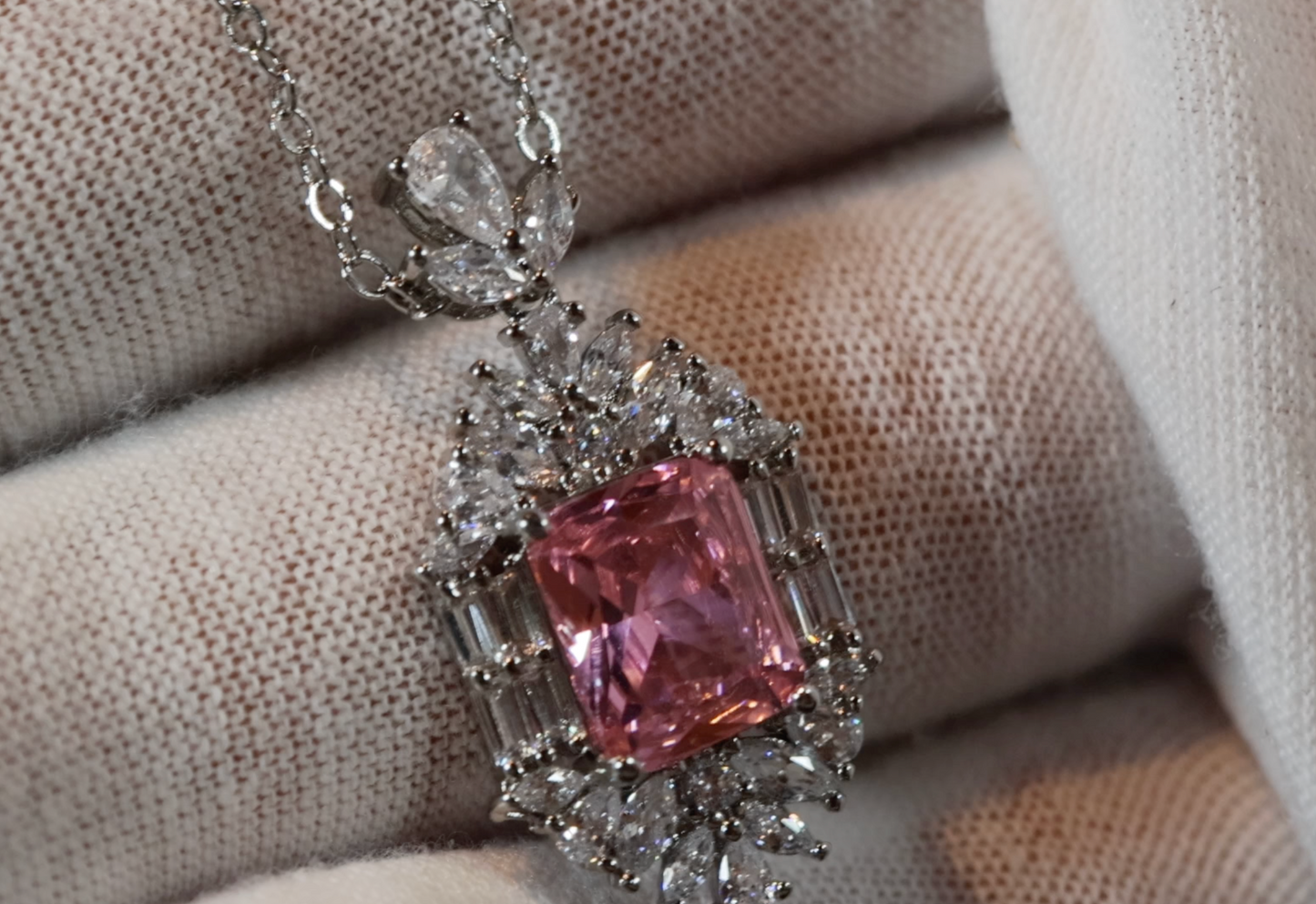 Pink Diamond Necklace | Pink Diamond Pendant