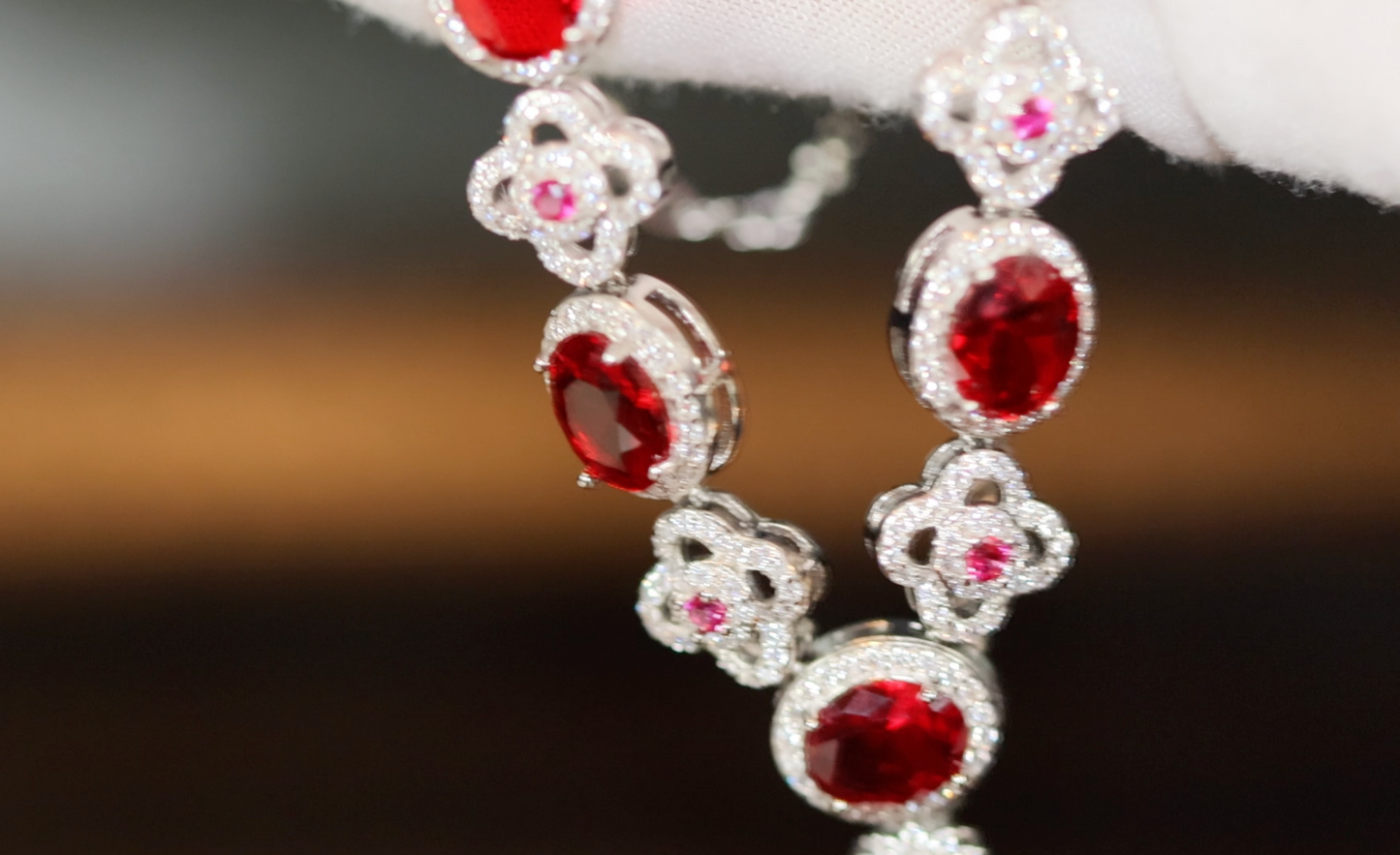 Womens Diamond Necklace | Red Diamond Necklace | Red Diamond Pendant