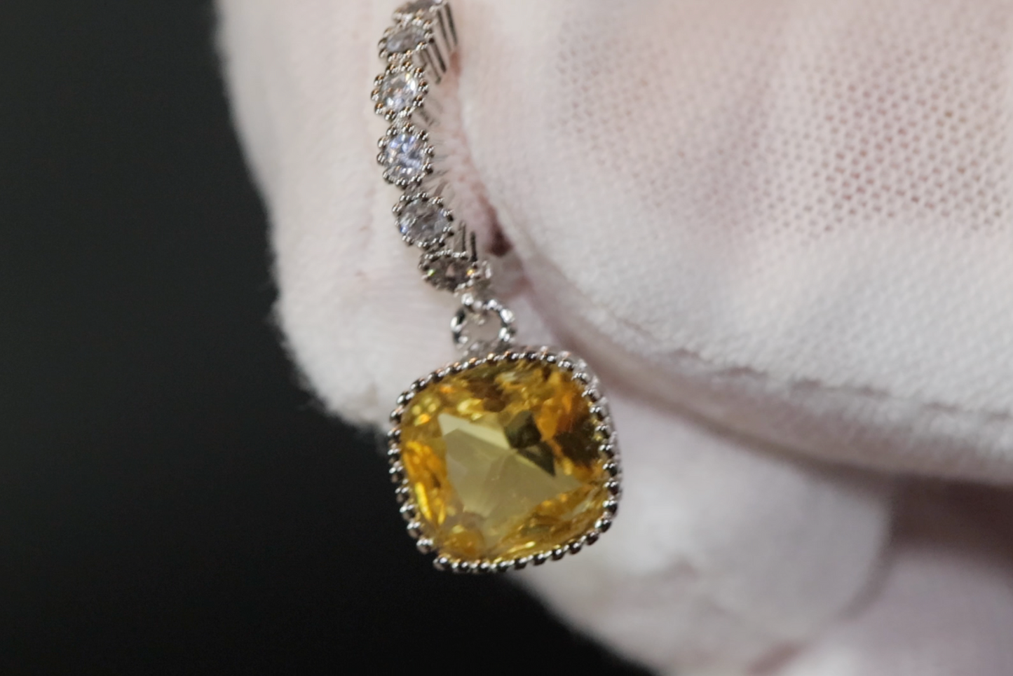 Yellow Diamond Earrings