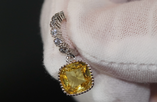 Yellow Diamond Earrings