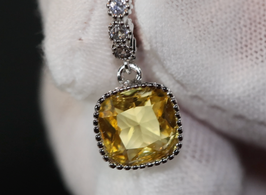 Yellow Diamond Earrings