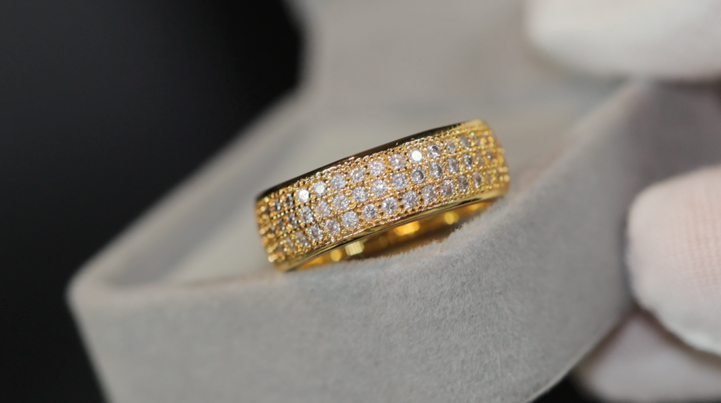 Mens Gold Eternity Ring | Womens Wedding Band | Mens Eternity Ring | Womens Eternity Ring | Mens Gold Wedding Band