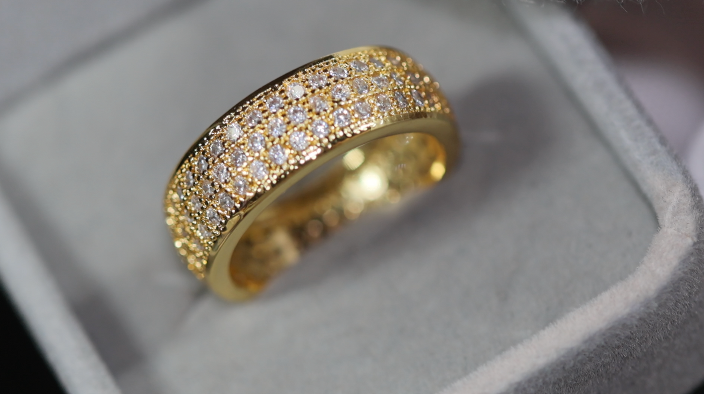 Mens Gold Eternity Ring | Womens Wedding Band | Mens Eternity Ring | Womens Eternity Ring | Mens Gold Wedding Band