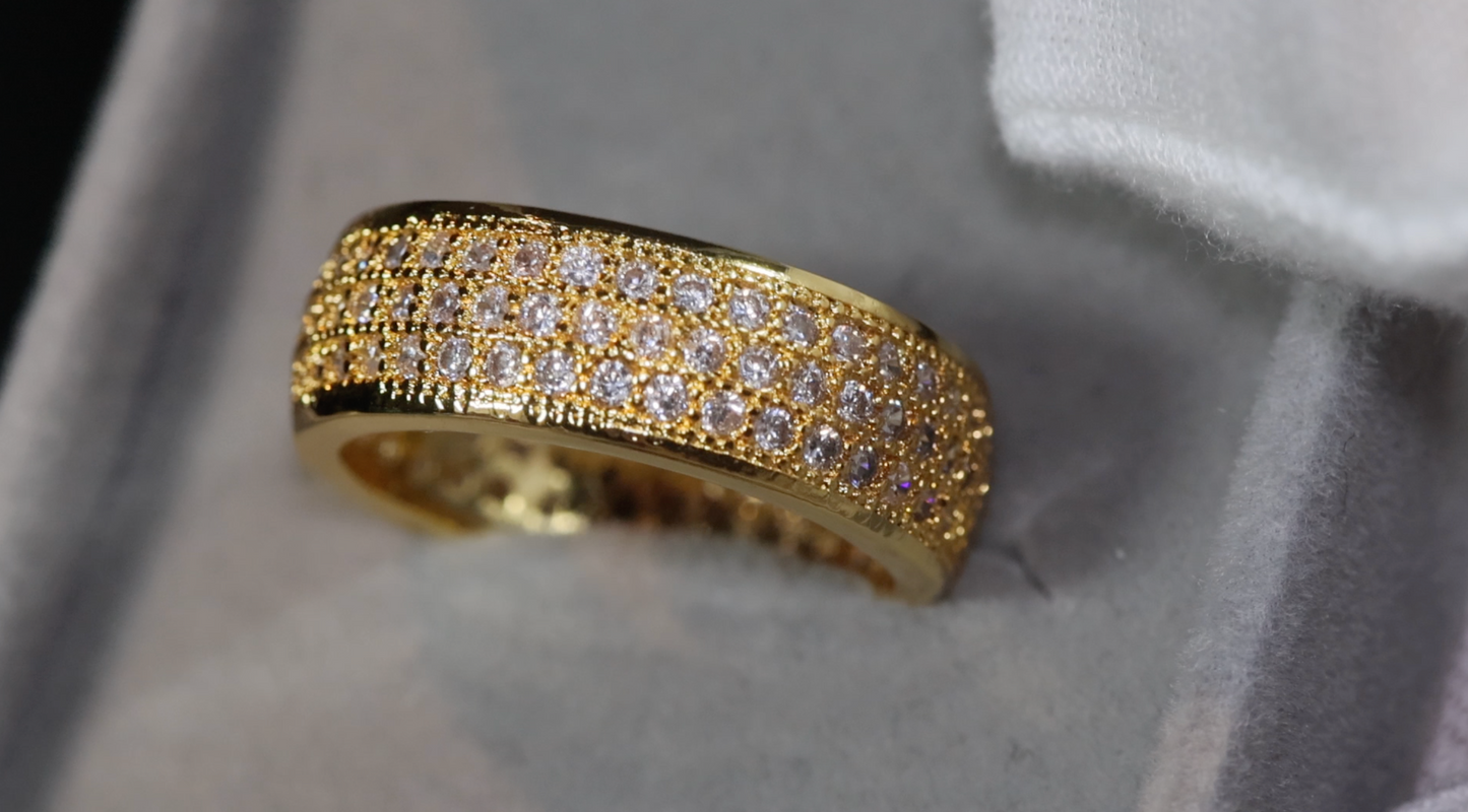 Mens Gold Eternity Ring | Womens Wedding Band | Mens Eternity Ring | Womens Eternity Ring | Mens Gold Wedding Band