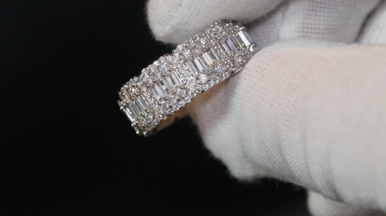 Baguette Ring | Eternity Ring | Womens Wedding Band