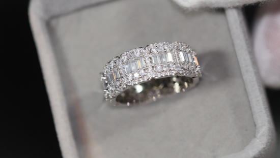 Baguette Ring | Eternity Ring | Womens Wedding Band