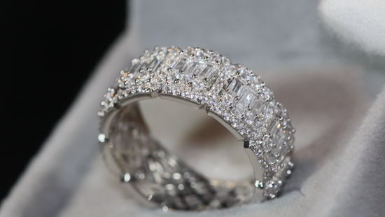 Baguette Ring | Eternity Ring | Womens Wedding Band