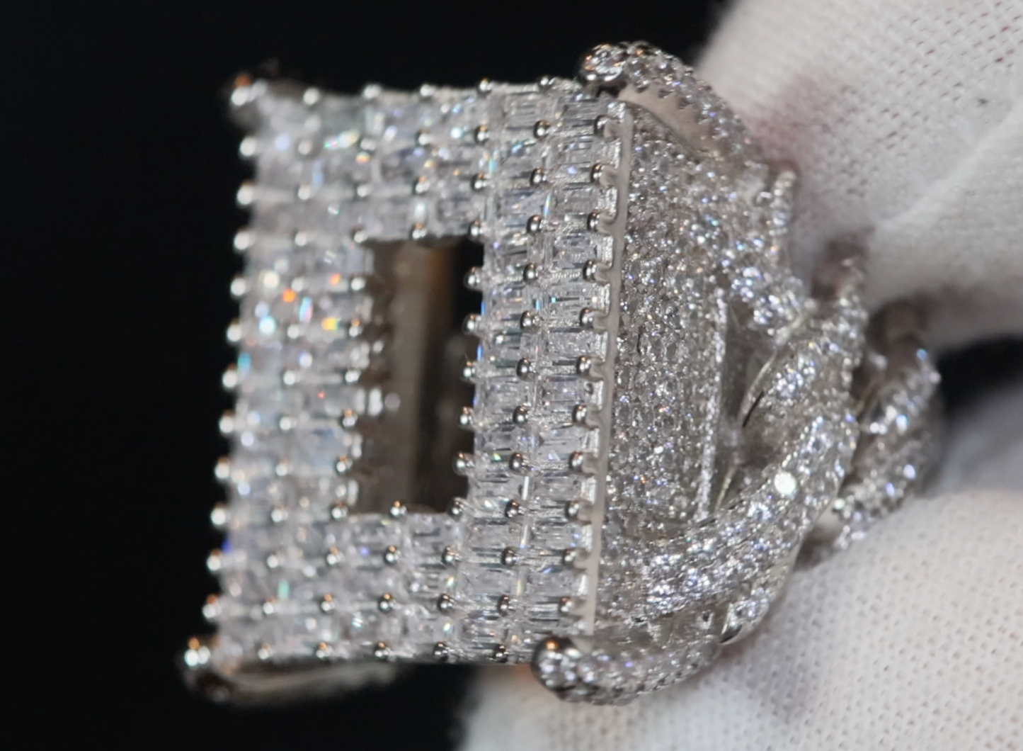 Big Iced Out Ring | Mens Iced Out Rings | Iced Out Ring | Hip Hop Jewelry