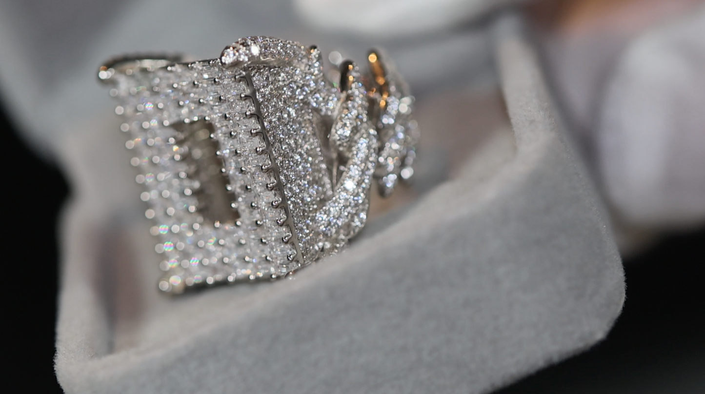 Big Iced Out Ring | Mens Iced Out Rings | Iced Out Ring | Hip Hop Jewelry