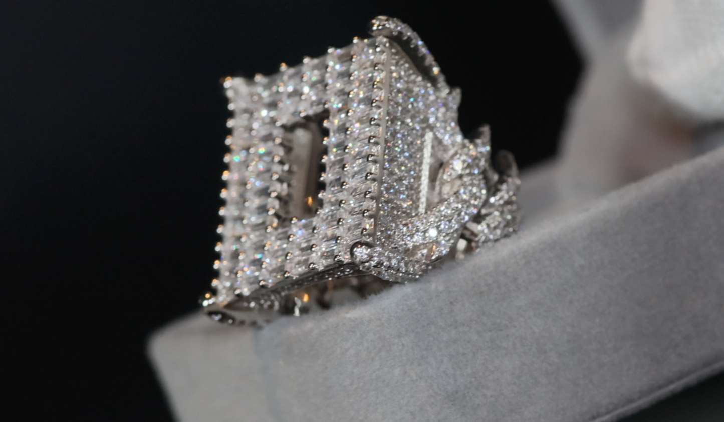 Big Iced Out Ring | Mens Iced Out Rings | Iced Out Ring | Hip Hop Jewelry