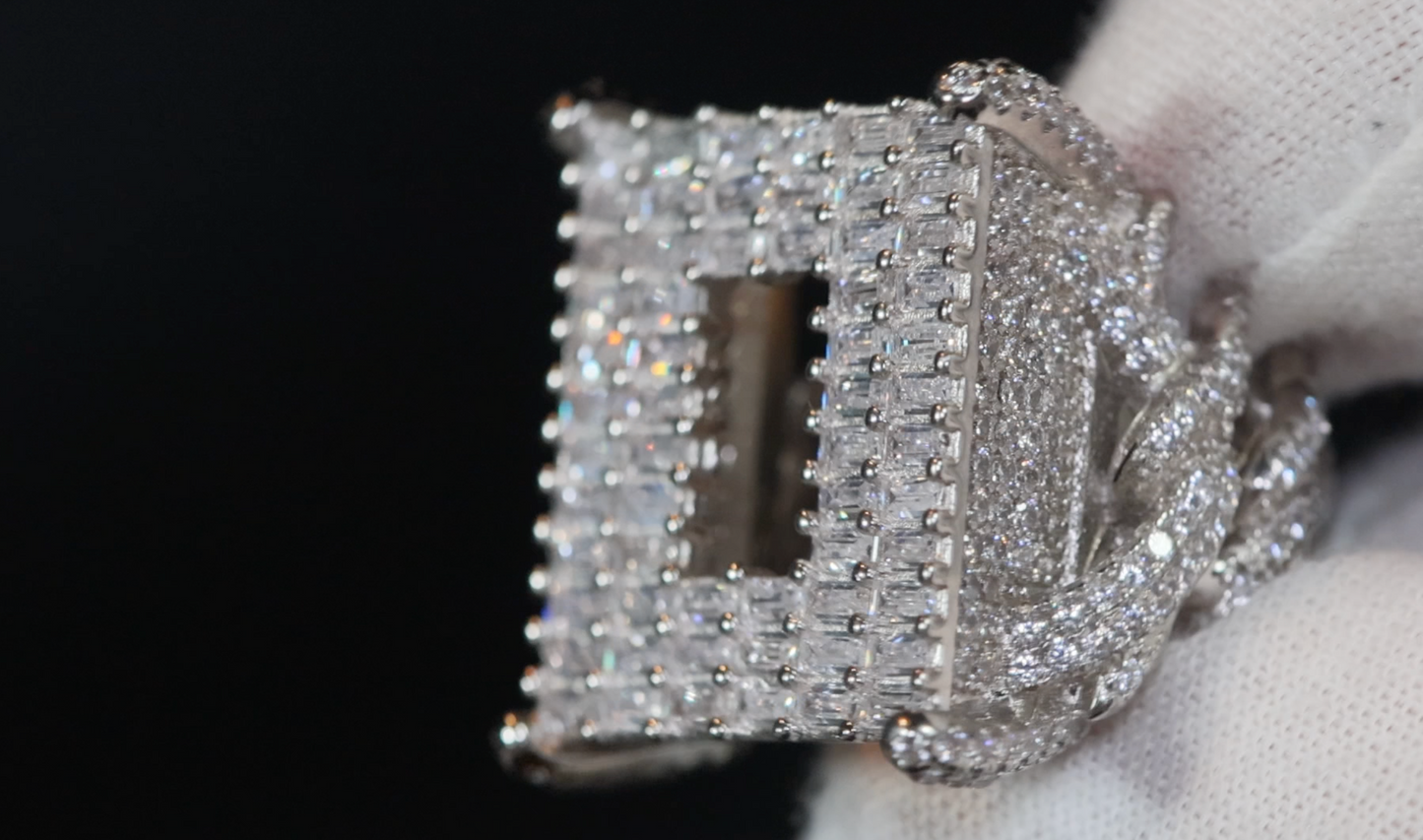 Big Iced Out Ring | Mens Iced Out Rings | Iced Out Ring | Hip Hop Jewelry