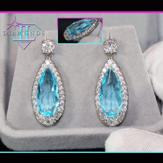 Teardrop diamond earrings