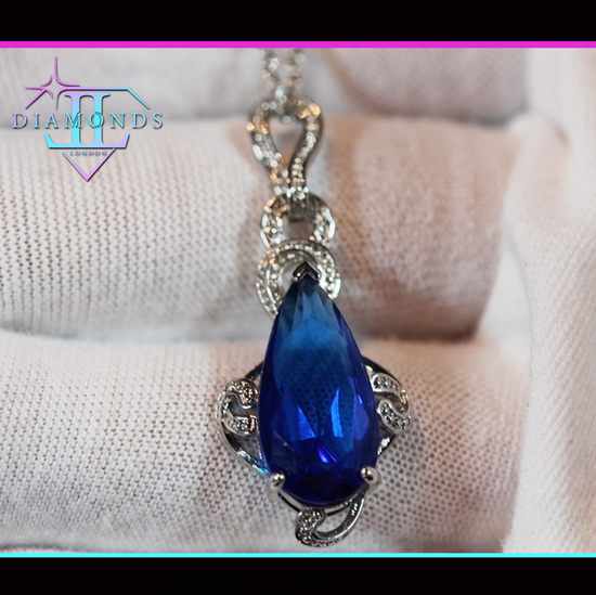 blue diamond pendant