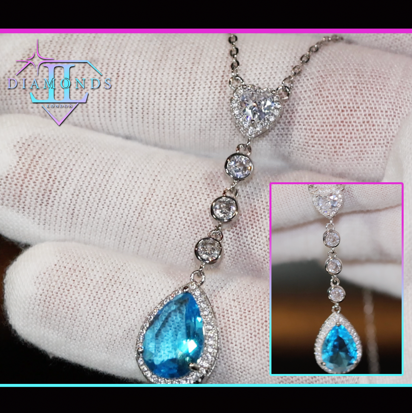 Blue Diamond Necklace