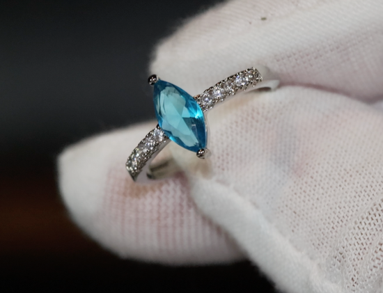 Blue Diamond Ring