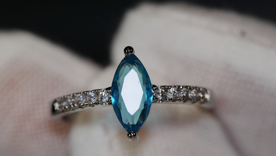 Blue Diamond Ring