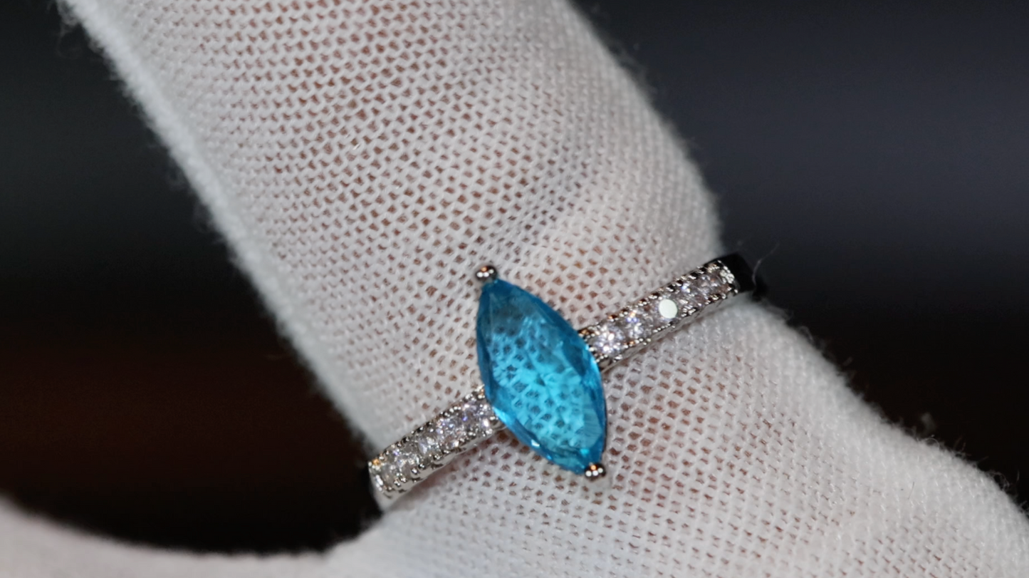 Blue Diamond Ring