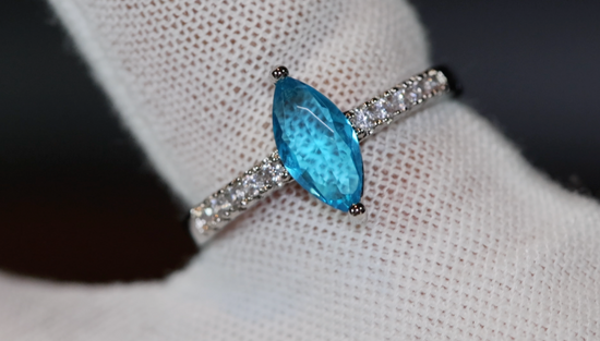 Blue Diamond Ring