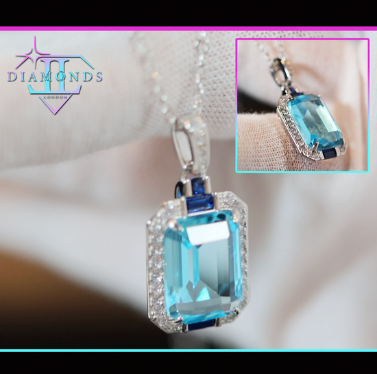 Blue Diamond Necklace