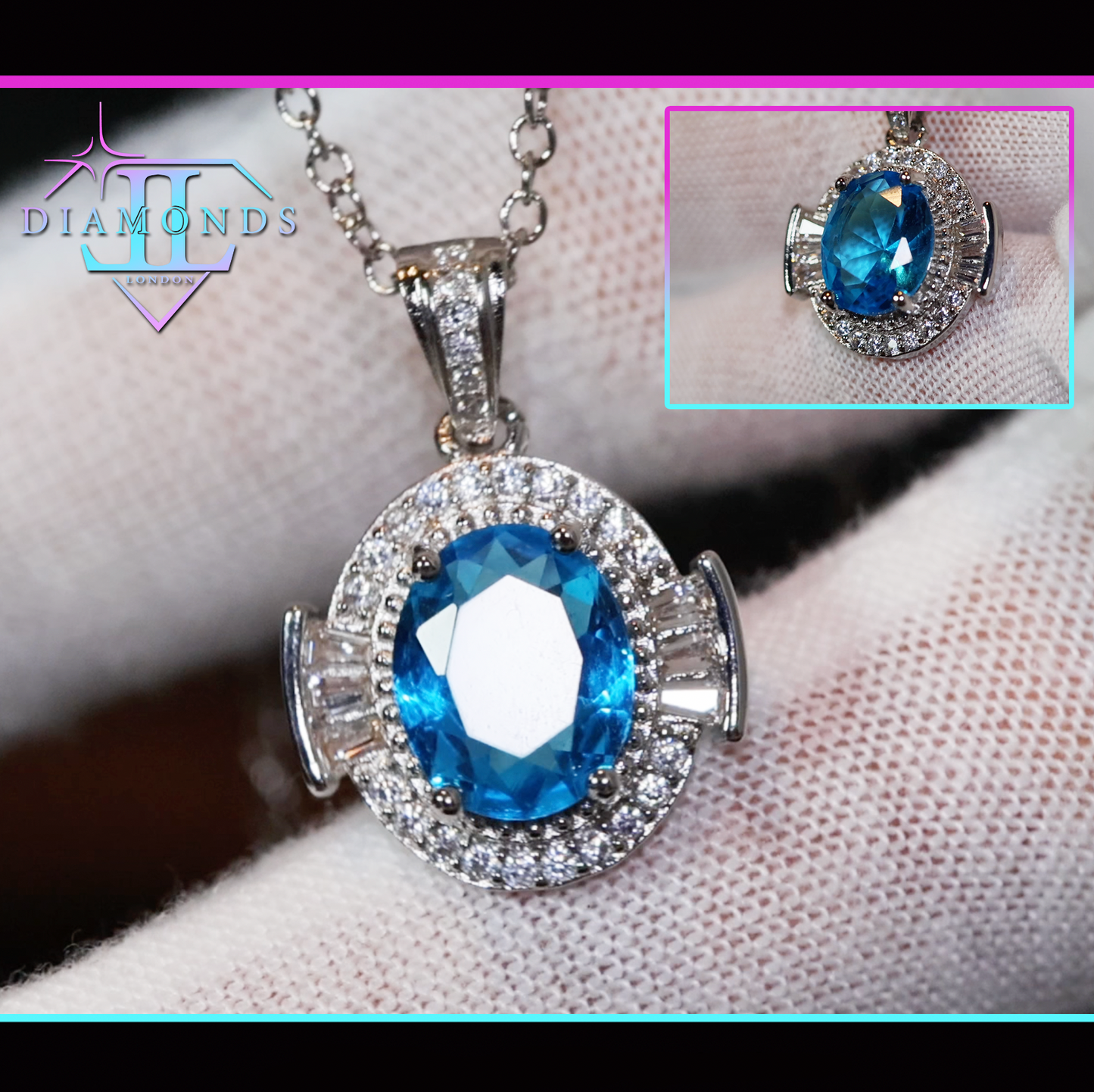 Blue diamond pendant