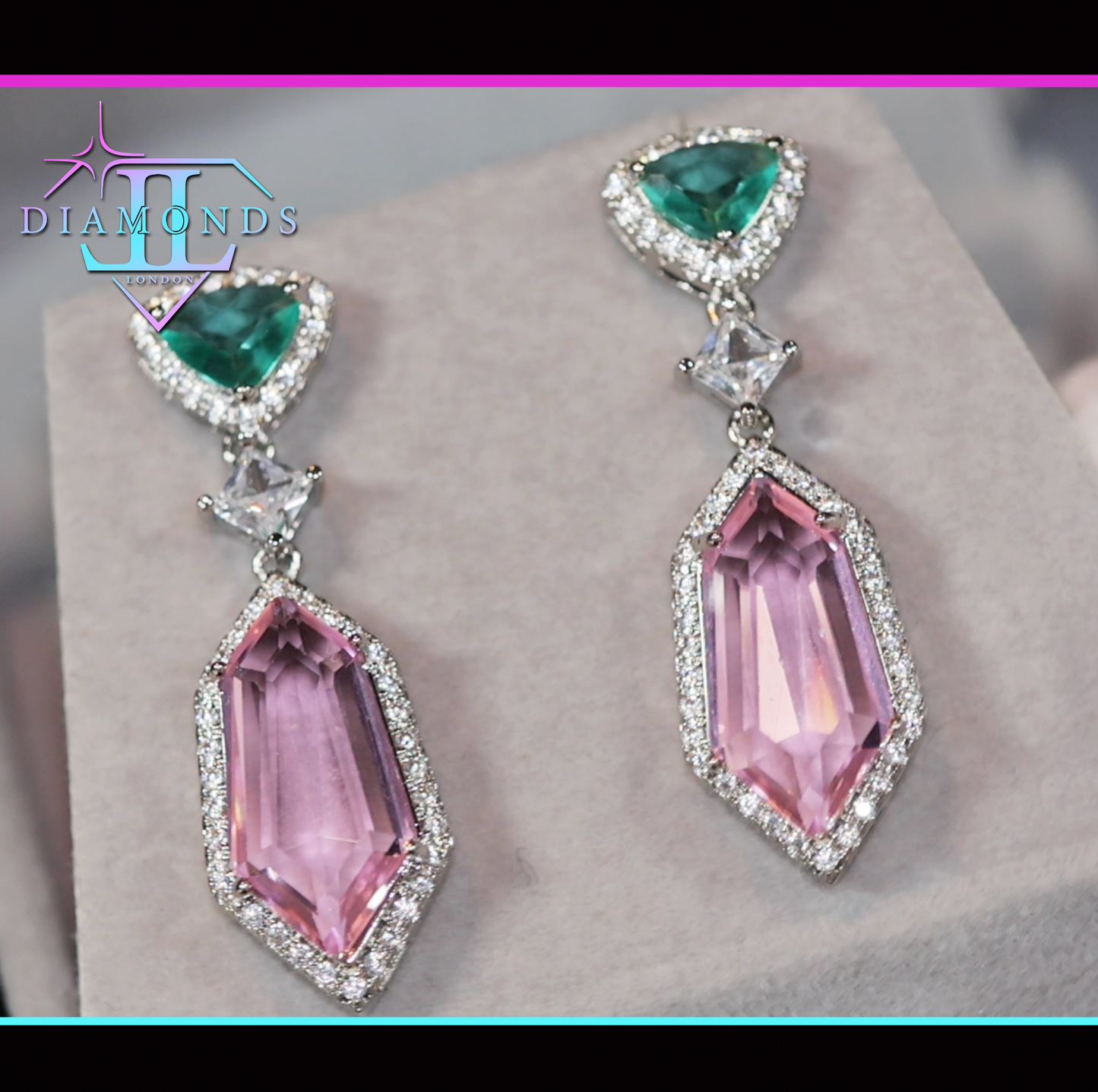 Pink Diamond Earrings