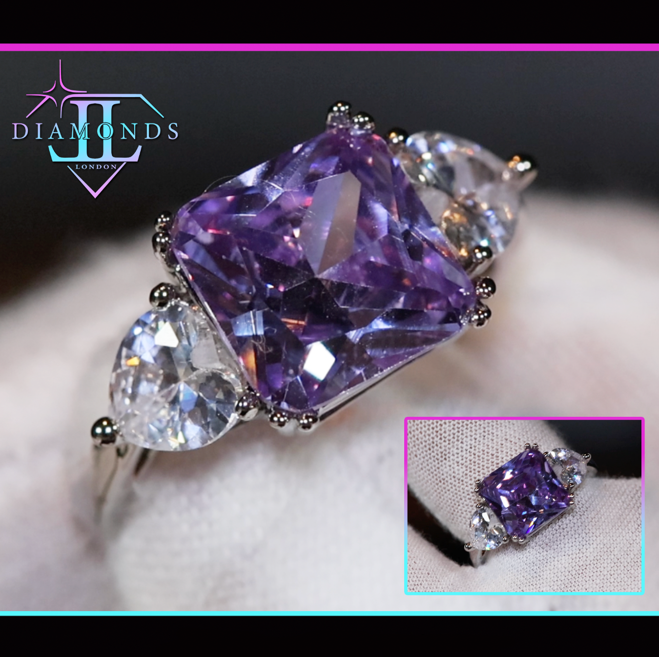 Purple Diamond Ring