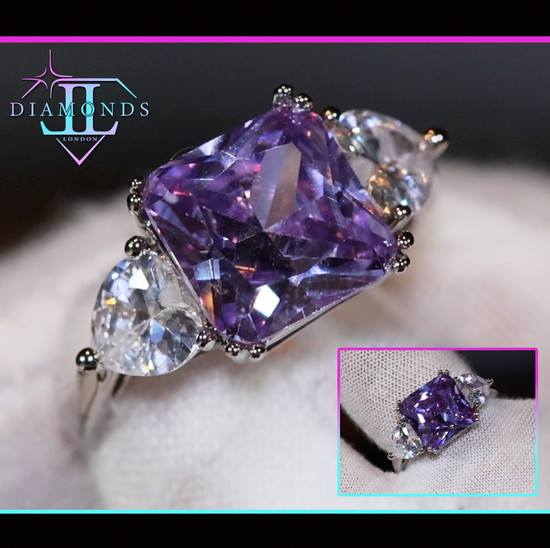 Purple Diamond Ring