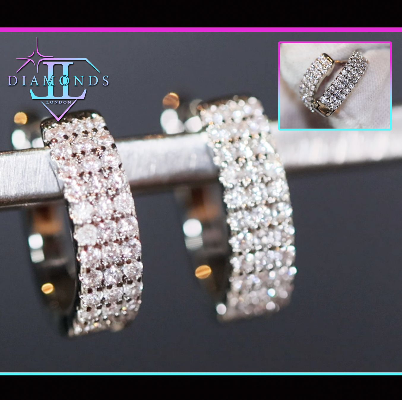 Mens Diamond Hoop Earrings